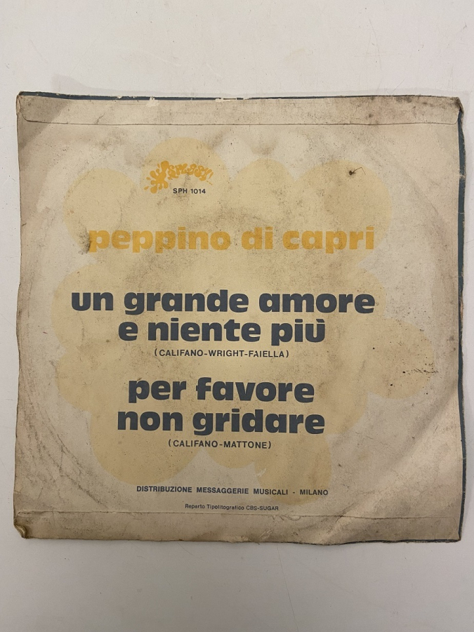 PEPPINO DI CAPRI UN GRANDE AMORE E NIENTE PIU - PER FOVORE NON GRIDARE 45 LİK KUTULU YABANCI PLAK
