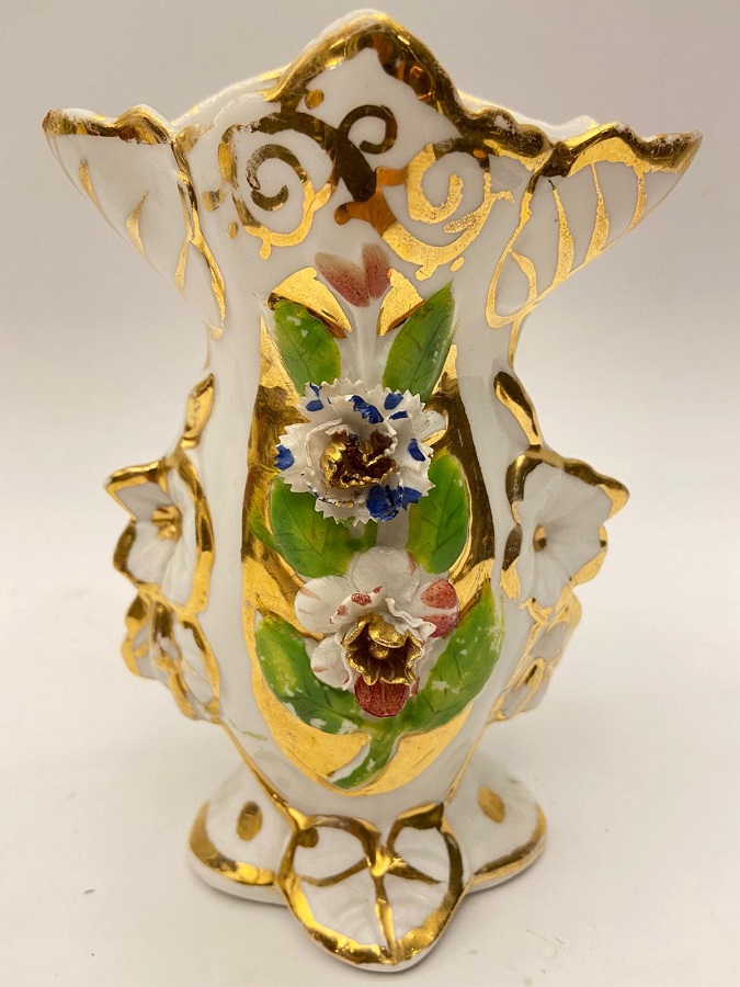 CAPO Dİ MONTE İŞLEMELİ YALDIZ DETAYLI EL BOYAMA ÇİFT VAZO