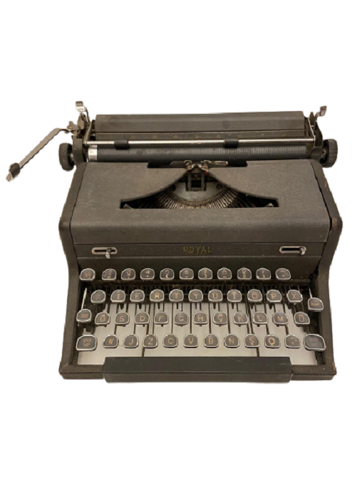 1940 ROYAL MEKANİK METAL KASA CAMLI ŞEFFAF TUŞLAR SORUNSUZ CALIŞAN DAKTİLO F KLAVYE 