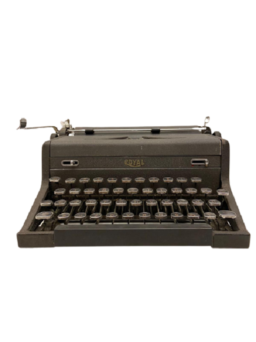 1940 ROYAL MEKANİK METAL KASA CAMLI ŞEFFAF TUŞLAR SORUNSUZ CALIŞAN DAKTİLO F KLAVYE 