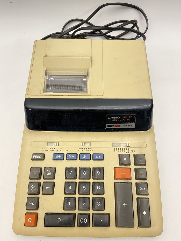 CASIO DR-120N HEAVY DUTY BÜYÜK BOY KAGIT ŞERİTLİ DÖKÜMAN ÇIKARTAN HESAP MAKİNESİ