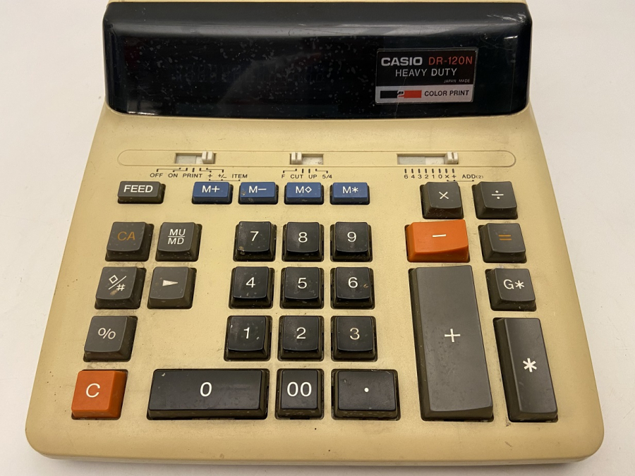 CASIO DR-120N HEAVY DUTY BÜYÜK BOY KAGIT ŞERİTLİ DÖKÜMAN ÇIKARTAN HESAP MAKİNESİ