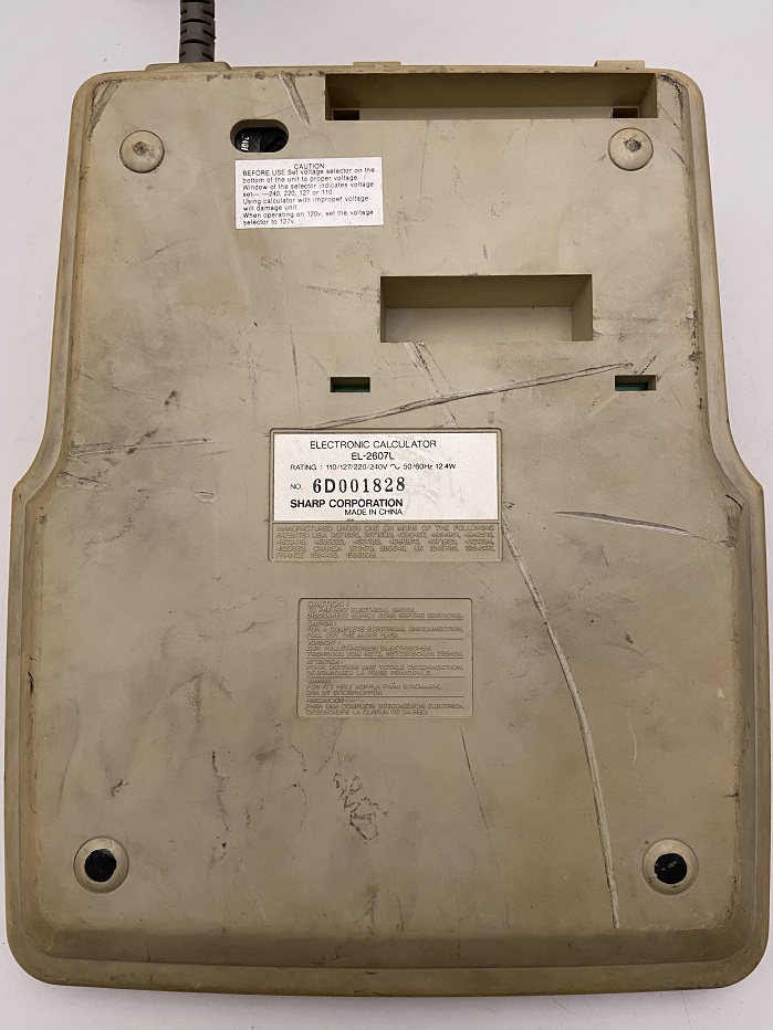 SHARP EL-2607L BÜYÜK BOY ELEKTRONİK ŞERİTLİ YAZILI KAGIT DÖKÜMAN ÇIKARTAN HESAP MAKİNESİ SORUNSUZ