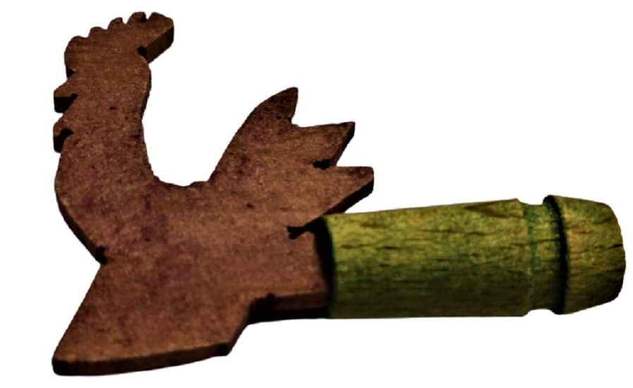 AHŞAP EYUP TESTERE EL YAPIMI  HOROZLU ÜFLEME OYUNCAK DÜDÜK 