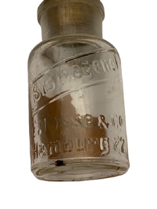 470 KÖNİGSBERG MANTAR TIPALI ESKİ CAM YAPMA ŞURUP ŞİŞESİ E. TOSSE & CO HAMBURG19.YÜZYIL SONLARI
