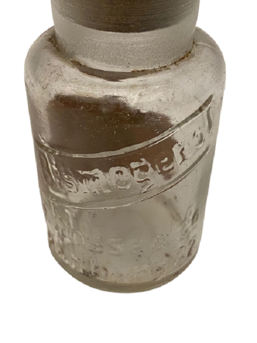 470 KÖNİGSBERG MANTAR TIPALI ESKİ CAM YAPMA ŞURUP ŞİŞESİ E. TOSSE & CO HAMBURG19.YÜZYIL SONLARI