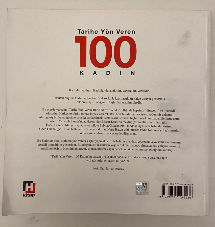 HÜRRİYET TARİHE YÖN VEREN 100 KADIN KİTAP KUŞE KARTON KAPAK