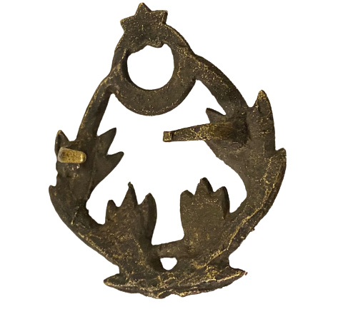 PTT PİRİNÇ ŞAPKA ONUNE TAKILAN CELEK UZERİ AY YILDIZ  KOKART