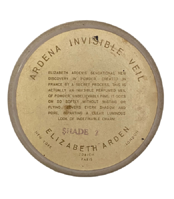 1950 VINTAGE ELİZABETH ARDEN ARDENA İNVİSİBLE VEİL DOLU MAKYAJ PUDRASI KAPAKLI KARTON KUTU
