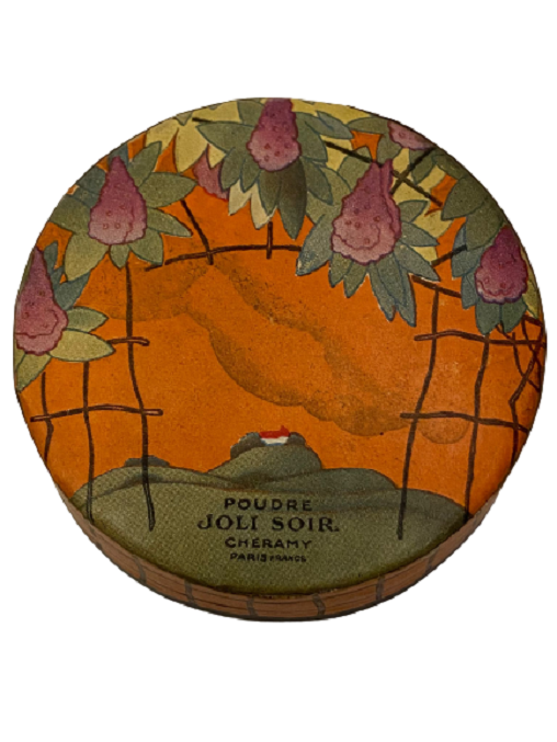 VİNTAGE NADİR POUDRE JOLI SOIR CHERAMY PARIS DOLU MAKYAJ PUDRASI KARTON KAPAKLI KUTU