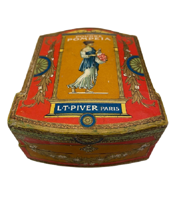 1950 VINTAGE POUDRE POMPEİA L T PIVER PARIS DOLU MAKYAJ PUDRASI KAPAKLI KARTON KUTU