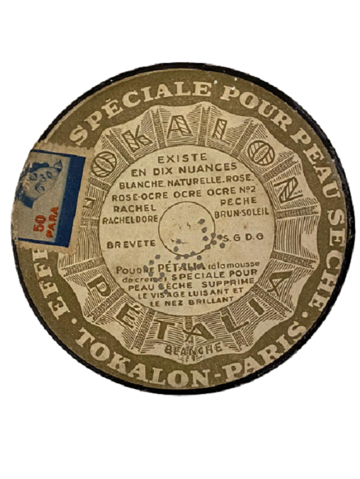 VİNTAGE TOKALION PETALIA PARIS BEYAZ MAKYAJ PUDRASI KUTUSU KARTON KAPAKLI