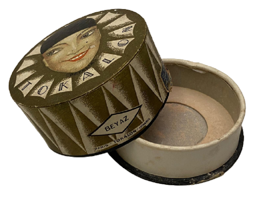 VİNTAGE TOKALION PETALIA PARIS BEYAZ MAKYAJ PUDRASI KUTUSU KARTON KAPAKLI