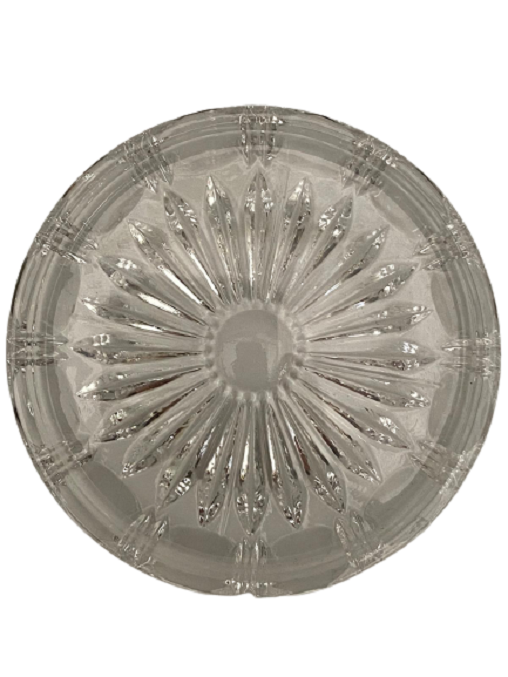 6 LI METAL YAPRAK İŞLEMELİ STANDLI KRİSTAL İKRAM SERVİS TABAKLARI