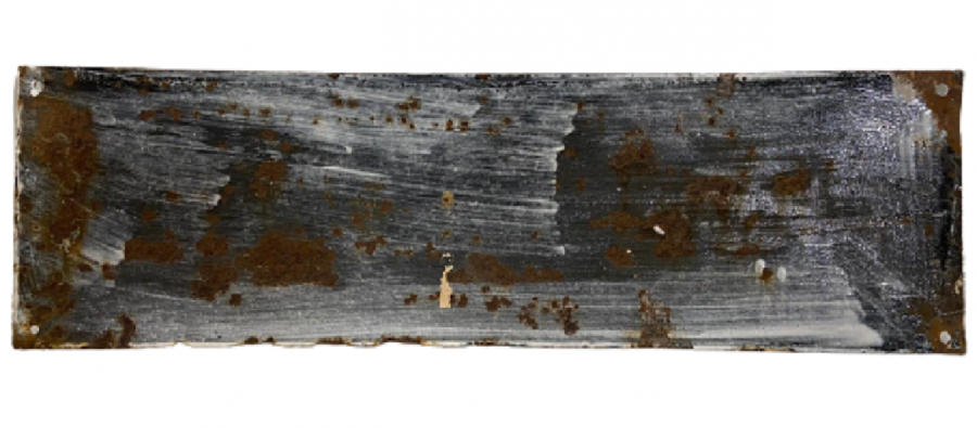 1930 GAZİANTEP BEYAZ HAN NO 7  EMAYE TABELA BEYAZ ÜZERİNE SİYAH YAZI 