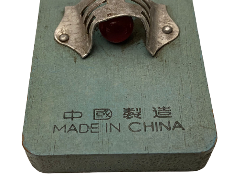 1950 AHŞAP ÜZERİNE CAM ÇUBUK KIRMIZI SIVI CIVALI TERMOMETRE