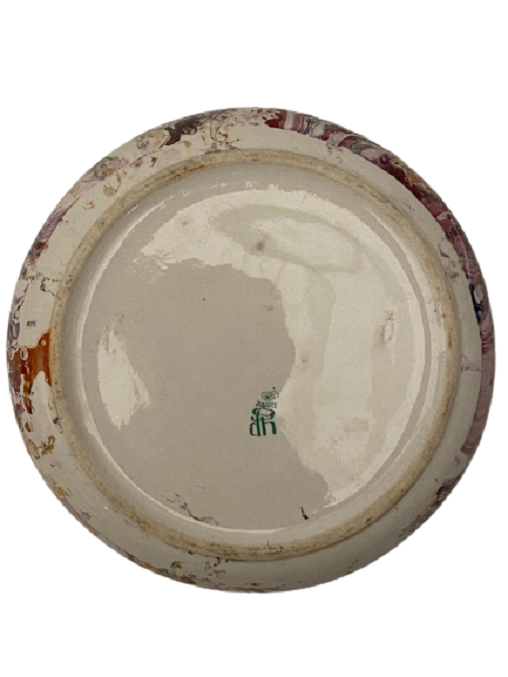 SÜMERBANK YILDIZ  PORSELEN ÜZERİ EBRU EL DALDIRMA BOYAMA İŞÇİLİKLİ KÜLLÜK