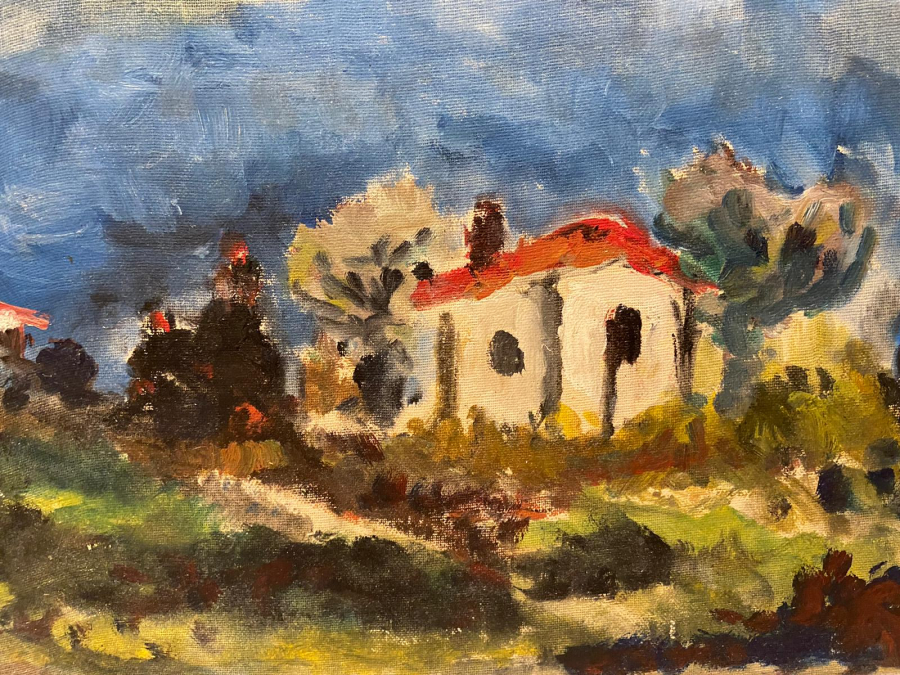 YAĞLI BOYA MANZARA DURALİT ÜZERİNE YAPIŞTIRILMIŞ TUVALE YAPILMIŞDIR TABLO