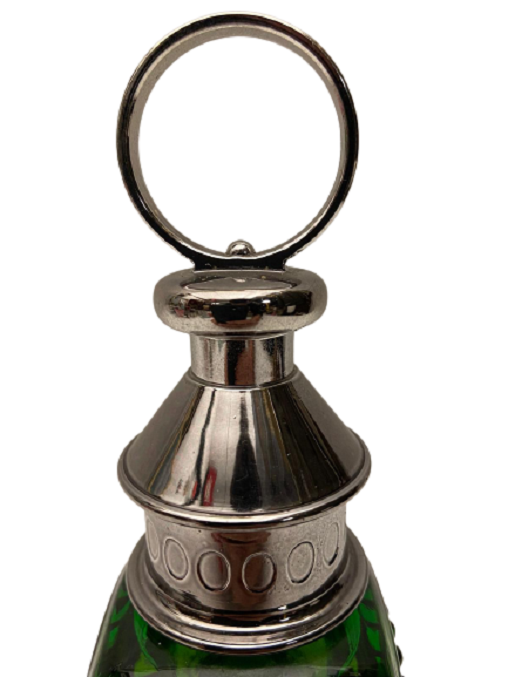 1960 AVON TAI WINDS FENER FORMUNDA YEŞİL CAM METAL KAPAKLI DOLU KOLONYA ŞİŞESİ