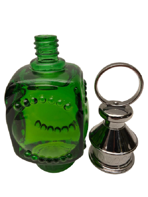 1960 AVON TAI WINDS FENER FORMUNDA YEŞİL CAM METAL KAPAKLI DOLU KOLONYA ŞİŞESİ