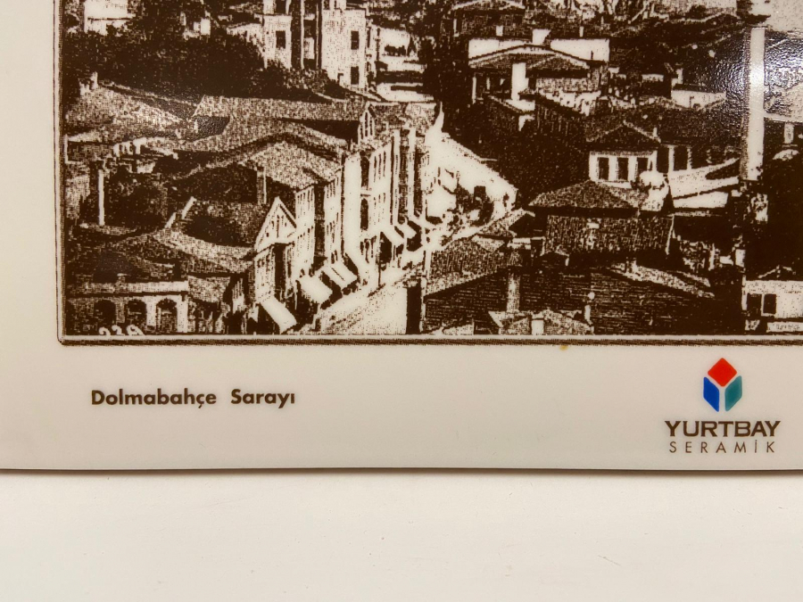 YURTBAY SERAMİK SİYAH BEYAZ SEPYA GÖRÜNÜM DOLMABAHÇE SARAYI TEMALI  SERAMİK