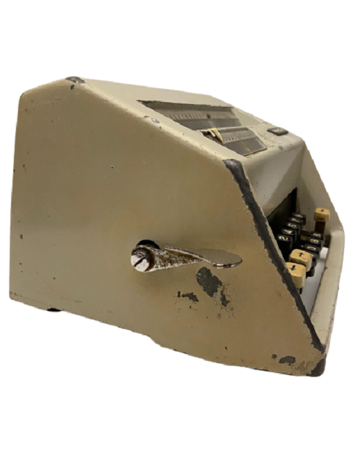 FACİT AB SWEDEN MOD C1 13 TUŞLU KOLLU CEVİRMELİ MEKANİK GİRİ BAKALİT TUŞLU METAL HESAP MAKİNASI SORUNSUZ