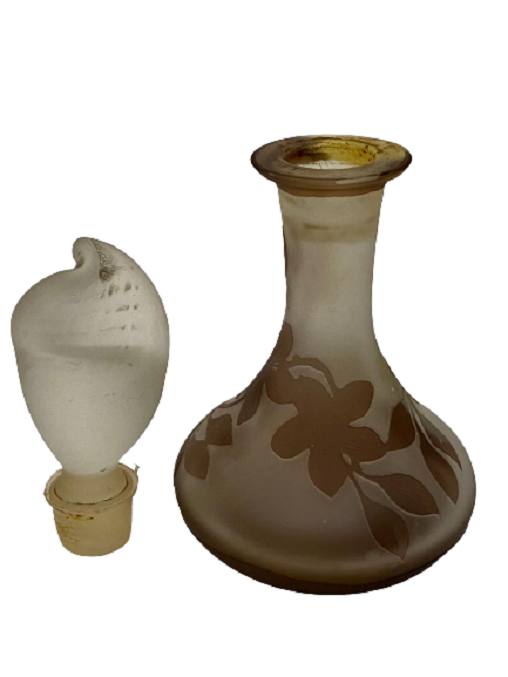 FRANSIZ BUZ CAM KOMPLE EL BOYAMA PARFÜM ŞİŞESİ KAPAKLI