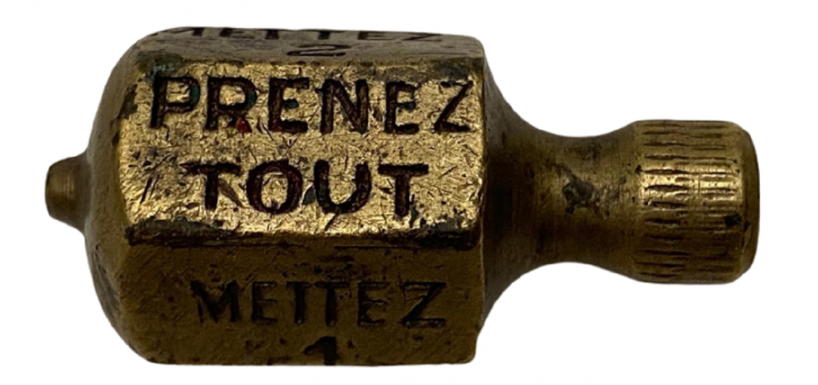 1800 YILLAR OSMANLI FRANSIZCA BASKI CAKILI YAZILI NADİR PİRİNC FIRDÖNDÜ OYUNU