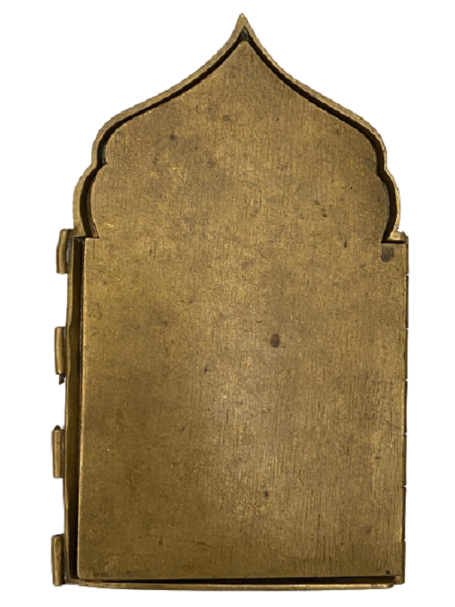 BRONZ ÜZERİ İŞLEME AÇILIP KAPANAN İKİ PARCALI İKONA