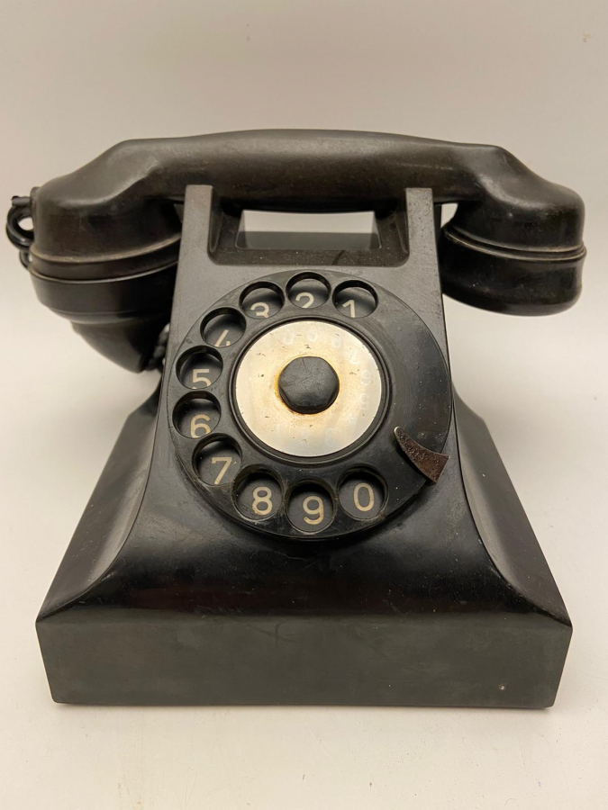 VİNTAGE TEL - RAD MARKA KOMPLE BAKALIT CALIŞAN ÇEVİRMELİ MEKANİK TELEFON