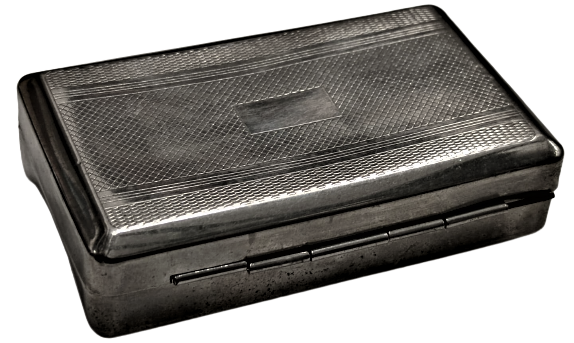 1941 GERMAN STYLE RAPİD  ALMAN  TABAKA 1. DUNYA ŞAVAŞI NAZİ DÖNEMİ METAL KAPAKLI TÜTÜN KUTU