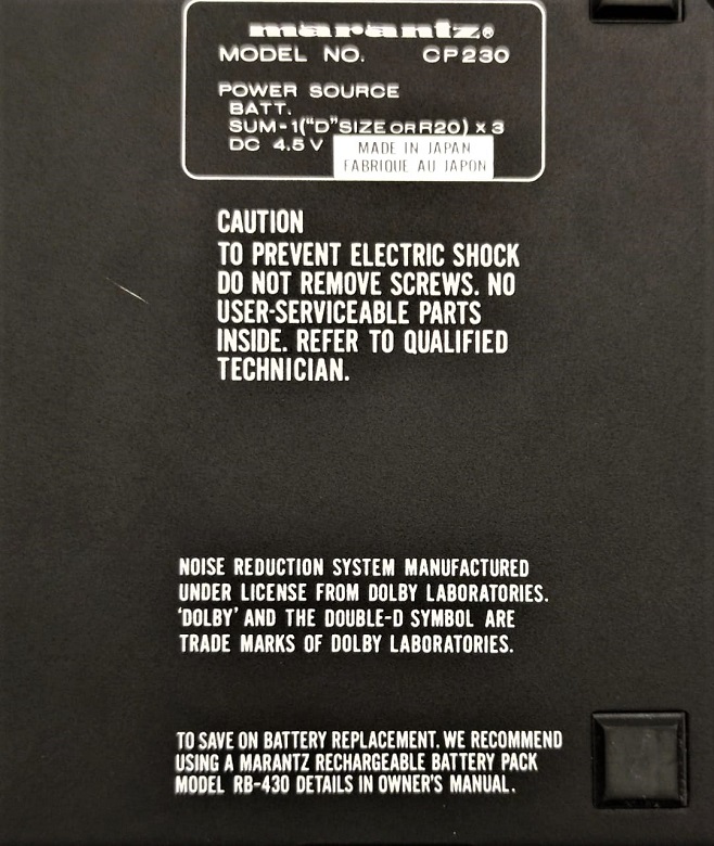  1980 STEREO MARANTZ CP-230 CASSETTE RECORDER PROFESYONEL JAPON SORUNSUZ CİHAZ