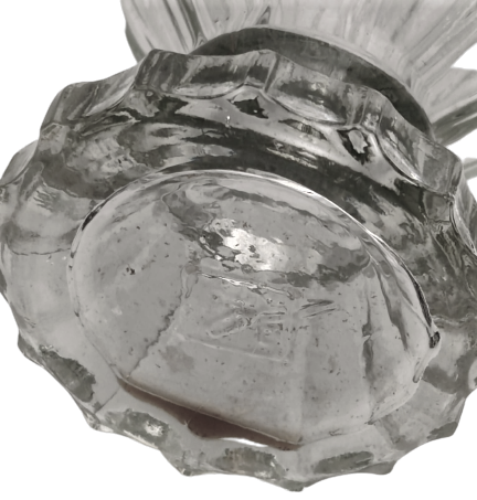 BAKALİT KAPAKLI BEYAZ CAM KOLANYA BÜYÜK BOY DIŞI DEKORATİF PARFUM ŞİŞE