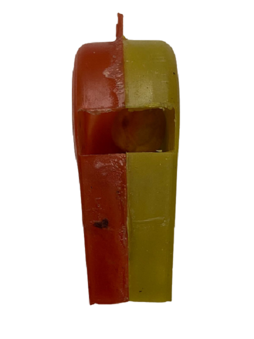 1970 SARI KIRMIZI GALATASARAY SERT PLASTİK MANTARLI OYUNCAK YERLİ DÜDÜK