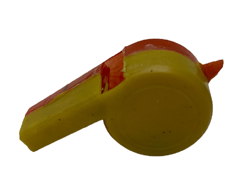 1970 SARI KIRMIZI GALATASARAY SERT PLASTİK MANTARLI OYUNCAK YERLİ DÜDÜK