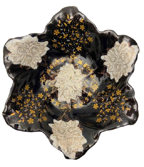 EL BOYAMA İŞÇİLİKLİ PORSELEN RUS DAMGALI MEYVE TABAĞI