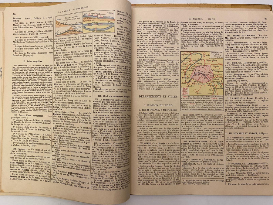 1920 FRANSIZ GEOGHRAPHITE ATLAS DÜNYA ATLASI