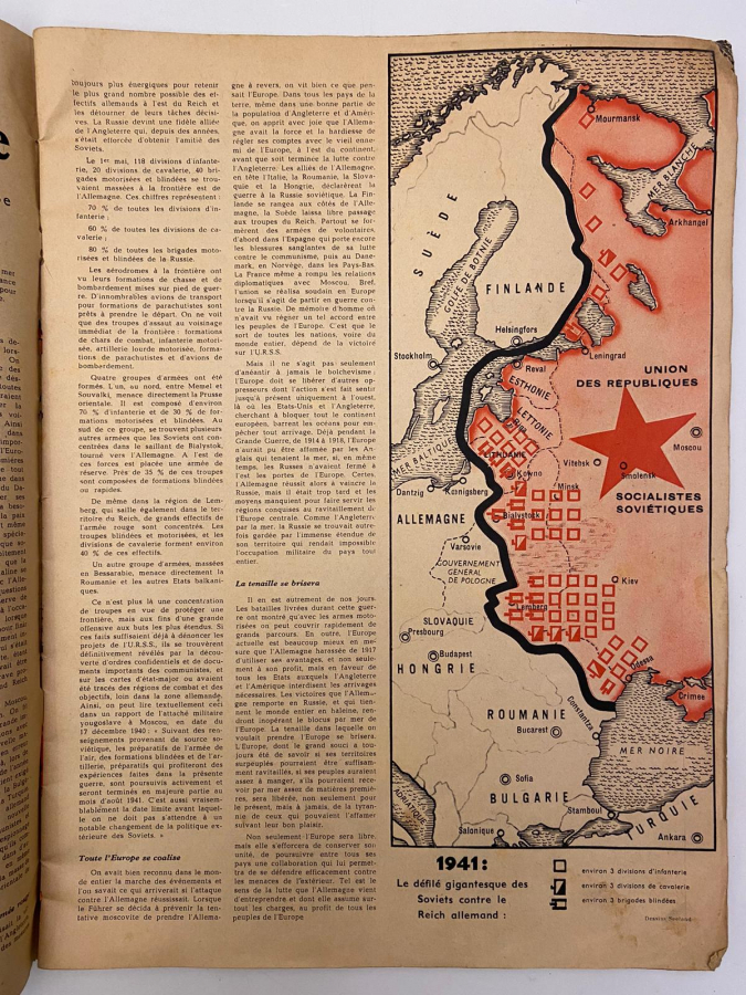 1941 FRANSIZ BASIMI 2. DÜNYA SAVAŞI SİGNAL NAZİ PROPAGANDA HİTLER DERGİSİ