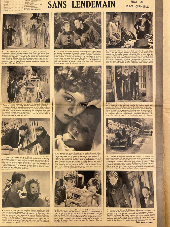 1940 NUMERO 594 3 AVRIL POUR VOUS FRANSIZ SİNEMA DERGİSİ İCİNDE YOK YOK