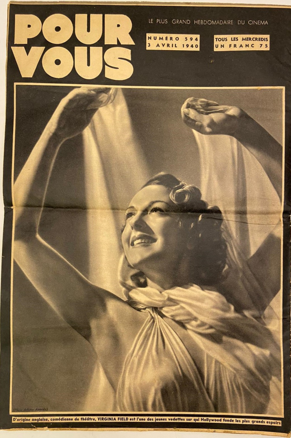 1940 NUMERO 594 3 AVRIL POUR VOUS FRANSIZ SİNEMA DERGİSİ İCİNDE YOK YOK