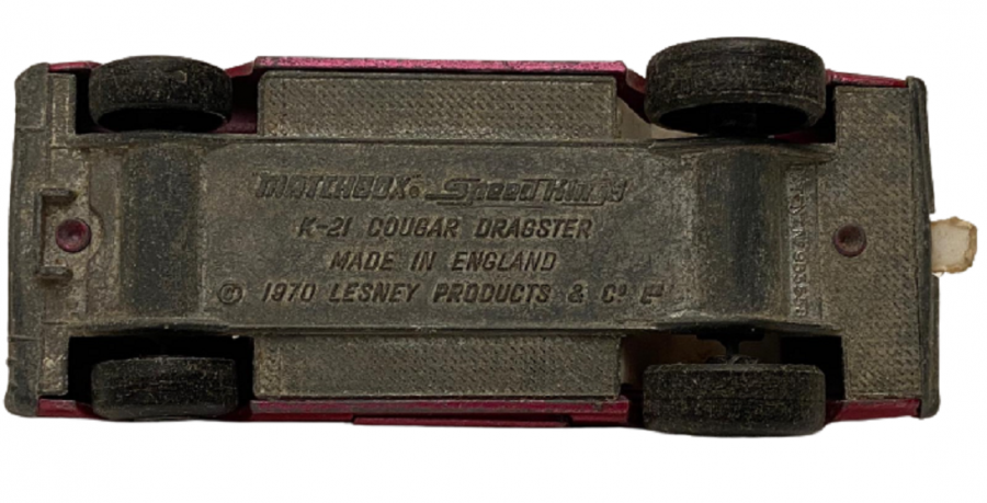 1970 İNGİLİZ MATCHBOX SPEEDKİNGS K-21 COUGAR DRAGSTER KOLEKSİYONLUK OYUNCAK ARABA 