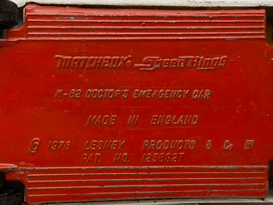 1976 İNGİLİZ MATCHBOX SPEEDKİNGS K-62 DOCTOR'S EMERGENCY CAR KOLEKSİYONLUK OYUNCAK ARABA