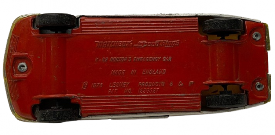 1976 İNGİLİZ MATCHBOX SPEEDKİNGS K-62 DOCTOR'S EMERGENCY CAR KOLEKSİYONLUK OYUNCAK ARABA