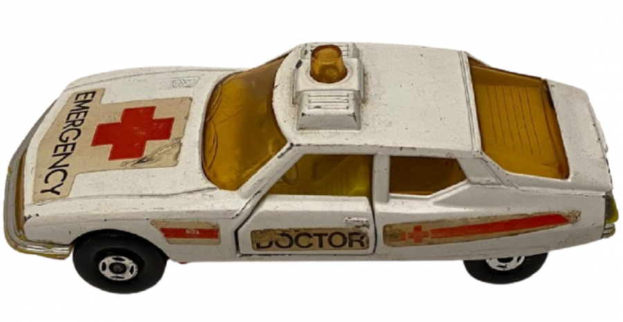 1976 İNGİLİZ MATCHBOX SPEEDKİNGS K-62 DOCTOR'S EMERGENCY CAR KOLEKSİYONLUK OYUNCAK ARABA