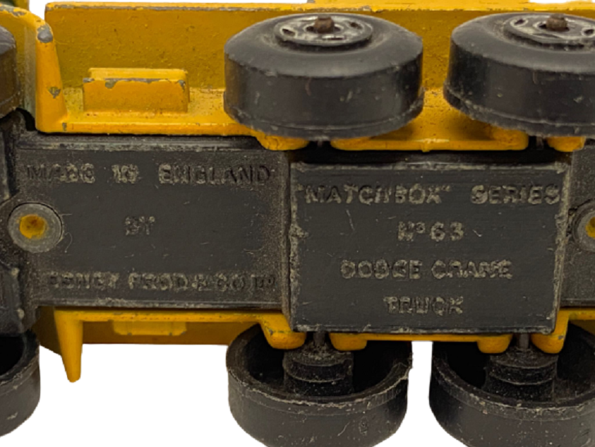 İNGİLİZ MATCHBOX SUPERFAST SERİES DODGE CRANE TRUCK NO 63 KOLEKSİYONLUK OYUNCAK İŞ MAKİNESİ