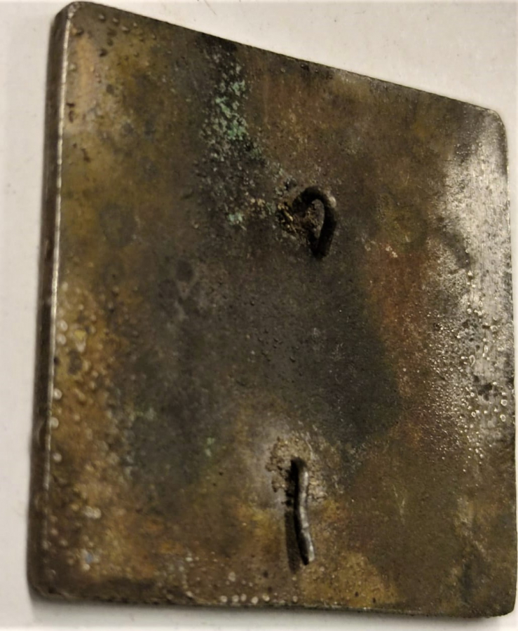  GÜMÜŞ DİNİ TEMALI İSA VE ON İKİ HAVARESİ  KARE FORMDA ARKASI İGNELİ MODEL 