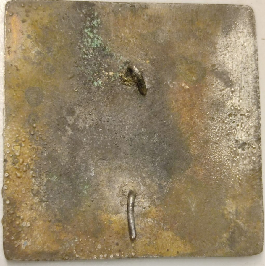  GÜMÜŞ DİNİ TEMALI İSA VE ON İKİ HAVARESİ  KARE FORMDA ARKASI İGNELİ MODEL 