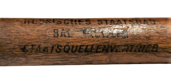 METAL UCLU AHŞAP SAPLI ŞİŞE KAPAK ACACAGI HESSİSCHES STAATSBAD STAATSOUELLEN VERTRIEB