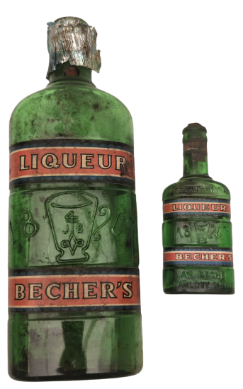 1800 ORIGINAL CARLSBAD BECHER LIQUEUR CZECHOSLOVAKIA ŞİŞELER MANTAR TIPALIDIR YEŞİL ŞİŞE PORSELEN KUPA 