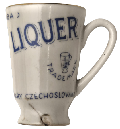 1800 ORIGINAL CARLSBAD BECHER LIQUEUR CZECHOSLOVAKIA ŞİŞELER MANTAR TIPALIDIR YEŞİL ŞİŞE PORSELEN KUPA 